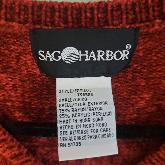 Sag Harbor Red Knit Cardigan - Picture 2 of 3